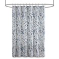 thumbnail image 1 of Madison Park Essentials Sofia Rideau de Douche Imprimé Botanique en Polyester Bleu, 1 of 5