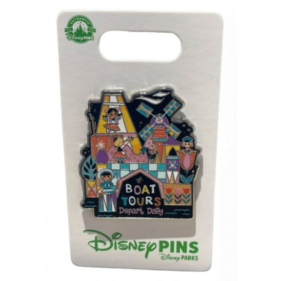 Disney Parks “It’s a Small World” Boat Tours Depart Daily Pin New with Card