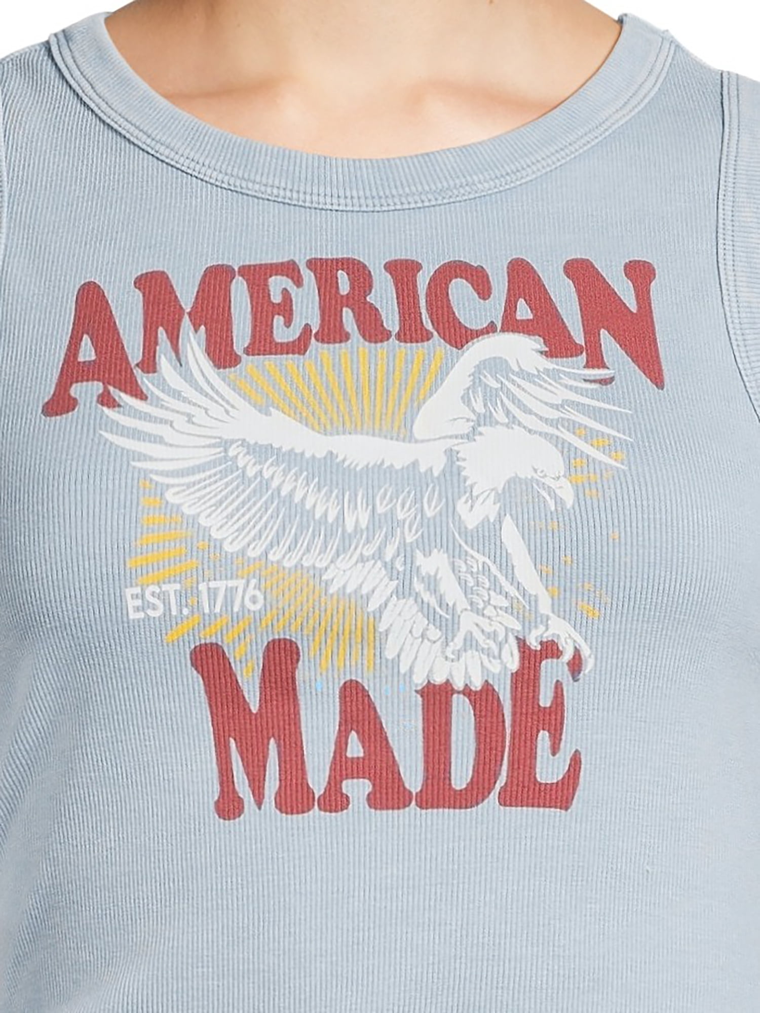 Self Esteem Juniors Graphic Tank Top with Ruched Sides