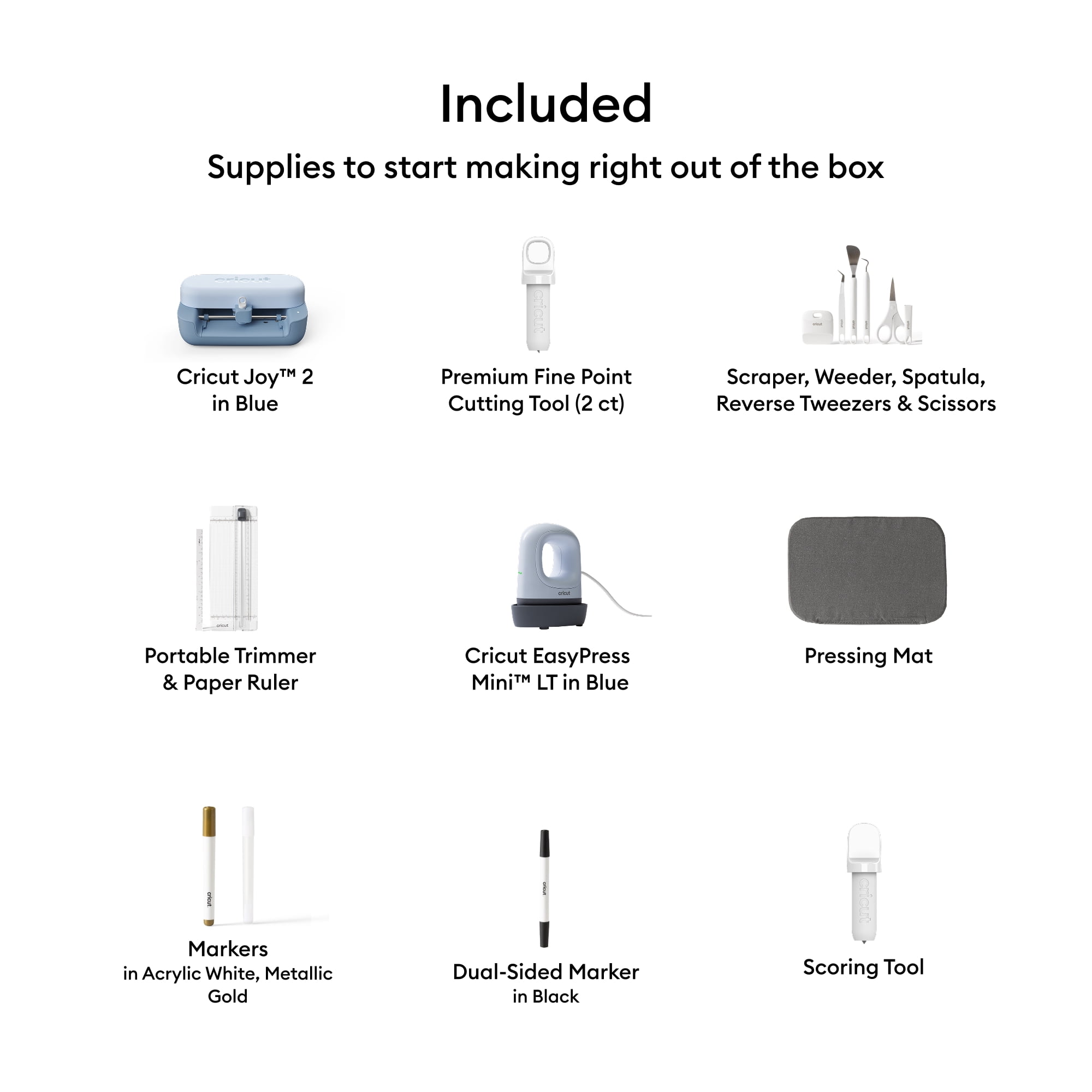 Cricut Joy™ 2 + Smart Die-cutting Machine Ultimate Bundle, Blue