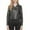Black, variant on TKLPEHG Women Leather Jackets Leather Motorcycle Jackets Trendy Casual Fall Winter Asymmetrical Cropped Zipper Coats (Black,L)