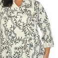 thumbnail image 6 of White Mark 3/4 Sleeve Floral Blouse & Solid Palazzo Pant Set, 2-Piece, Women's Plus, 6 of 7