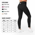 thumbnail image 5 of Leggings for Women with Pockets - Buttery Soft, High Waisted Tummy Control Yoga Pants for Workout Gym Running - Size Medium (US) - Black Stretch Leggings, 5 of 8