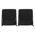 thumbnail image 1 of 2X Outdoor Women Men Nylon Black Ultralight Backpack Football Basketball Bag String Drawstring Sport Bags(Small), 1 of 8
