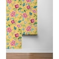 thumbnail image 6 of NextWall Cantaloupe Painterly Floral Peel and Stick Wallpaper, 6 of 7