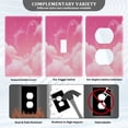 thumbnail image 3 of Light Switch Cover Switch Plate Outlet Cover Plug Cover for Electrical Toggle Switch Clouds and Pink Heart Shape, 3 of 6