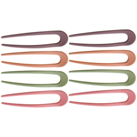 LITINKIMI 8Pcs Updo Hair Clip U Shaped Hair Pin French Style Hold Hair Create Bun Hairstyle Assorted Color