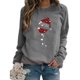 thumbnail image 1 of Jersey navideño para mujer, camiseta de manga larga con estampado de cuello redondo, camiseta adelgazante XBTCLXEBCO Gris;XXL, 1 of 3