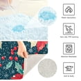 thumbnail image 3 of Yayeee Bath Rug for Bathroom Floor Non Slip Rectangle Fluffy Soft Absorbent Mat, 16"x24", Christmas Themed Leaves, 3 of 7