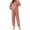 Pink, variant on Kaemgyyd Fuzzy Pajamas for Women Set Fleece Quarter Zip Pullover Tops and Long Pants 2 Piece Outfit Sleepwear Plush Loungewear