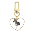 thumbnail image 1 of Impacted Animal Paper Breakage Gold Heart Keychain Metal Keyring Holder, 1 of 3