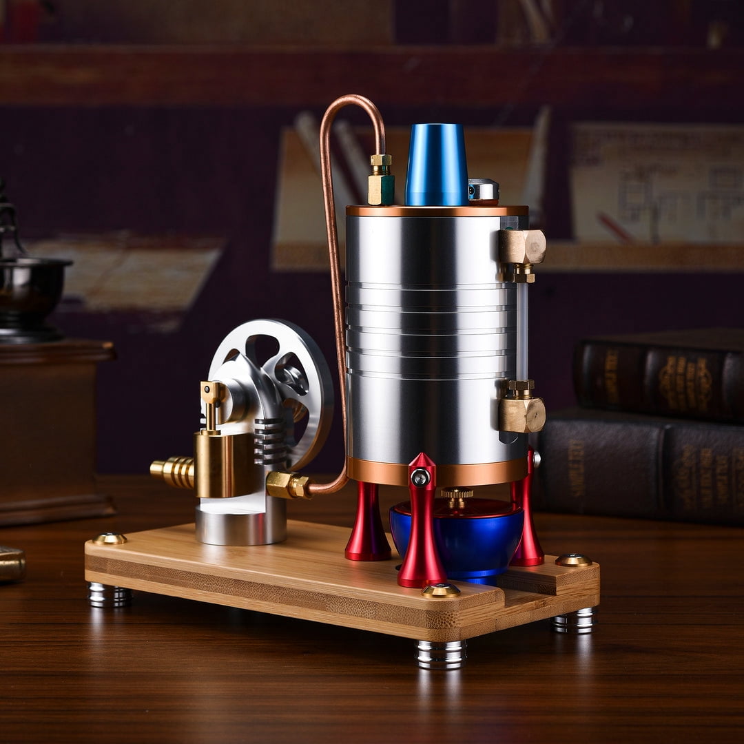 ENGINEKIT K006 Miniature Vertical Boiler Steam Startable DIY Engine Model Kit for Recearch Education