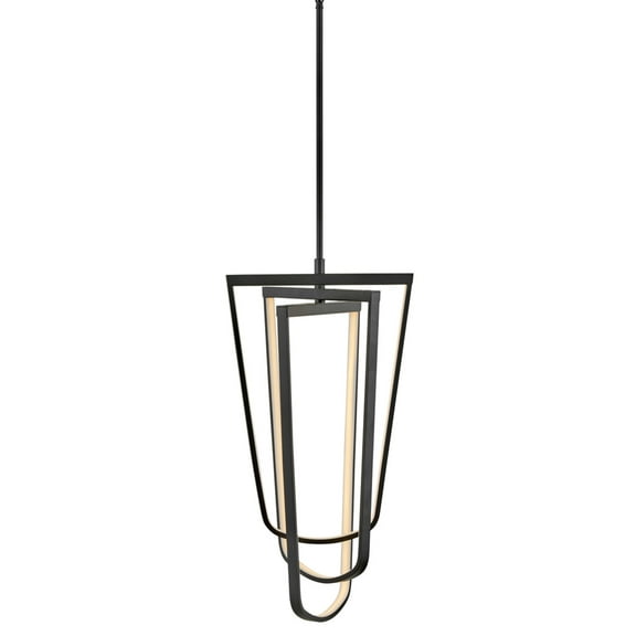 Fredrick Ramond Fr31037 Onyx 15" Wide Led Abstract Pendant - Black