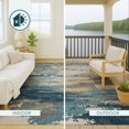 thumbnail image 4 of Addison Rugs Chantille Indoor/Outdoor Transitional Abstract Teal Machine Washable Rectangle Rug, 3' x 5', 4 of 8