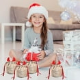 thumbnail image 2 of 10 Pieces Christmas Cloth Gift Bags, Christmas Gift Bags Cloth Bags, Drawstring Christmas Gift Pouch, 2 of 5