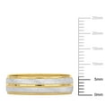 thumbnail image 2 of Everly Men's 14k Two-tone Gold Wedding Ring, 2 of 8