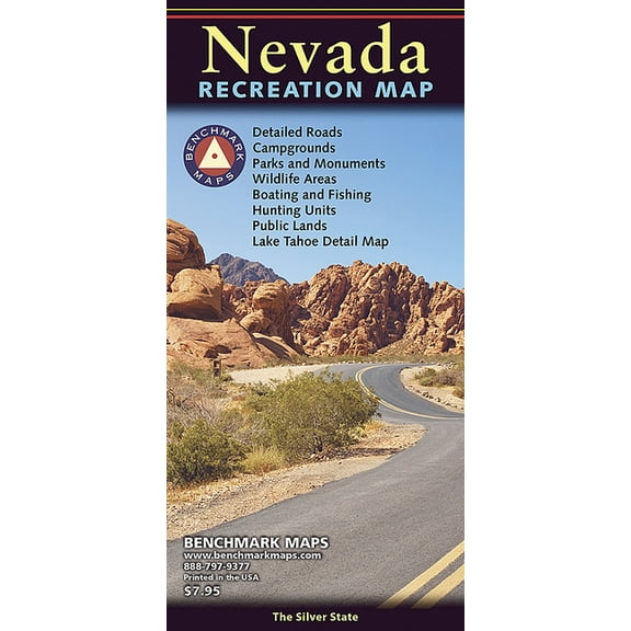Benchmark Nevada Recreation Map, (Paperback)
