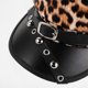 thumbnail image 3 of unbranded Boina Punk De Cuero PU Con Estampado De Leopardo Marrón Para Mujer Estilo, 3 of 6