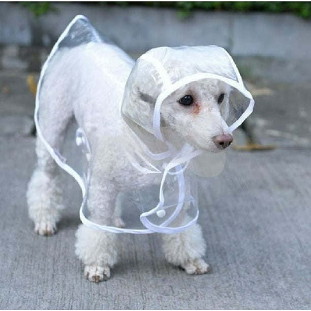 Clear Waterproof Hoodie/Rain Jacket for dogs Large