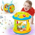 thumbnail image 1 of DEBGFS  Toys 6 to 12 Months - Ocean Rotating Light Up Musical Crawling Toy for Infants  Tummy Time Toys for 6-12 Months  1 Year Old Boy Girl Gifts  Interactive Toddler Toy, 1 of 7