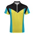 thumbnail image 4 of Flag of The Bahamas Men Zipper T-shirt Summer Casual Short Sleeve T-shirt Top, 4 of 7