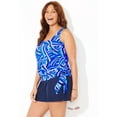 thumbnail image 5 of Swimsuits for All Side Tie Blouson Tankini Set With Cargo Short, 5 of 5