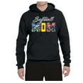 thumbnail image 2 of Wild Bobby, Colorful Softball Mom, Mother's Day, Unisex Graphic Hoodie Sweatshirt, Black, Small, 2 of 3