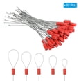 thumbnail image 3 of Uxcell 10" Steel Security Cable Seals Numbered Pull Tight Wire Anti Tamper Tag, Red 50 Pack, 3 of 6