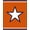 Orange Navy White, Pattern 1, variant on ODIKA Star Emblem With Vintage Sports Pennant Border Design for Playroom, Bedroom, Reading Nook, Pet Friendly & Kids Safe Play