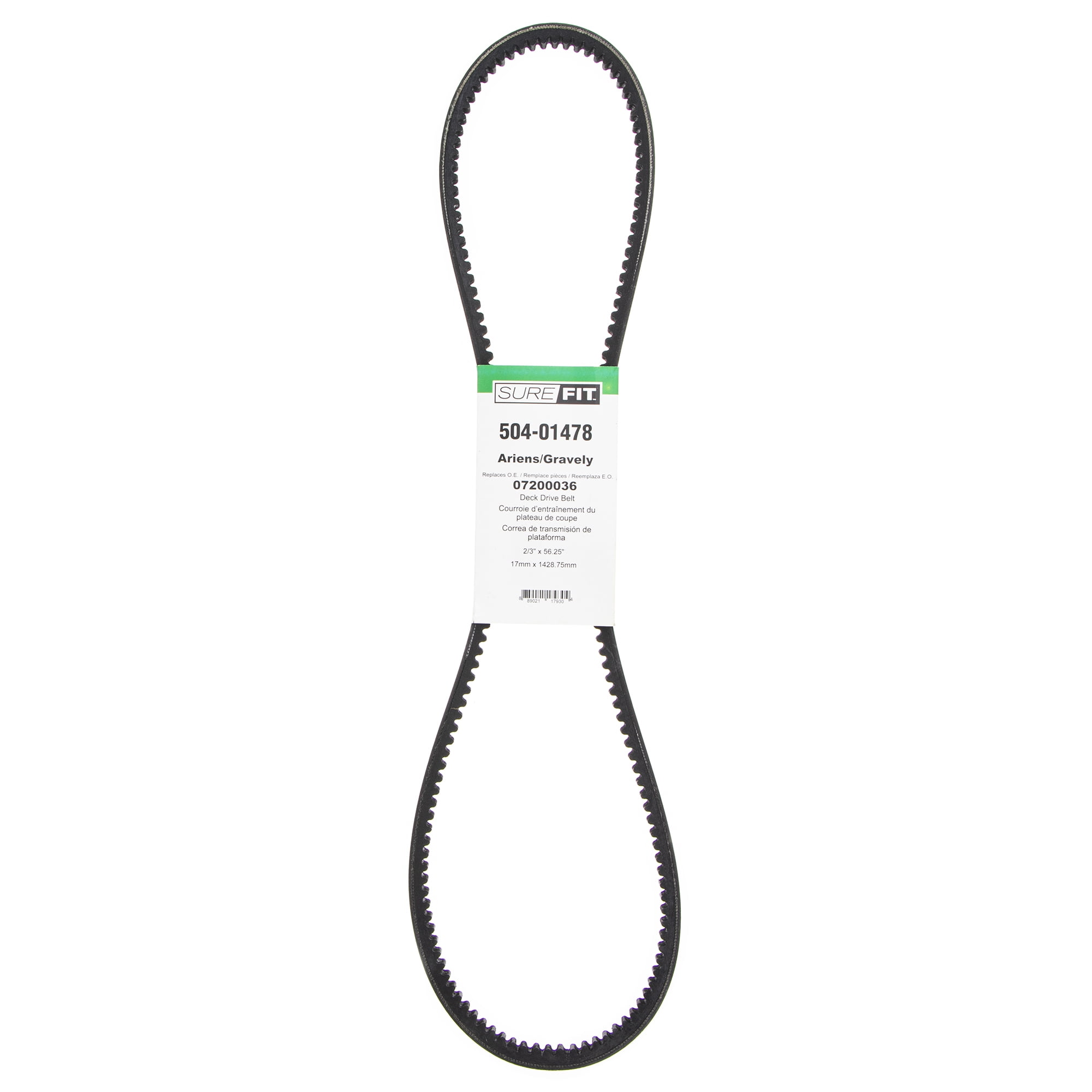 SureFit Deck Belt Replaces Ariens Gravely 07200036 Max Zoom 2552 52