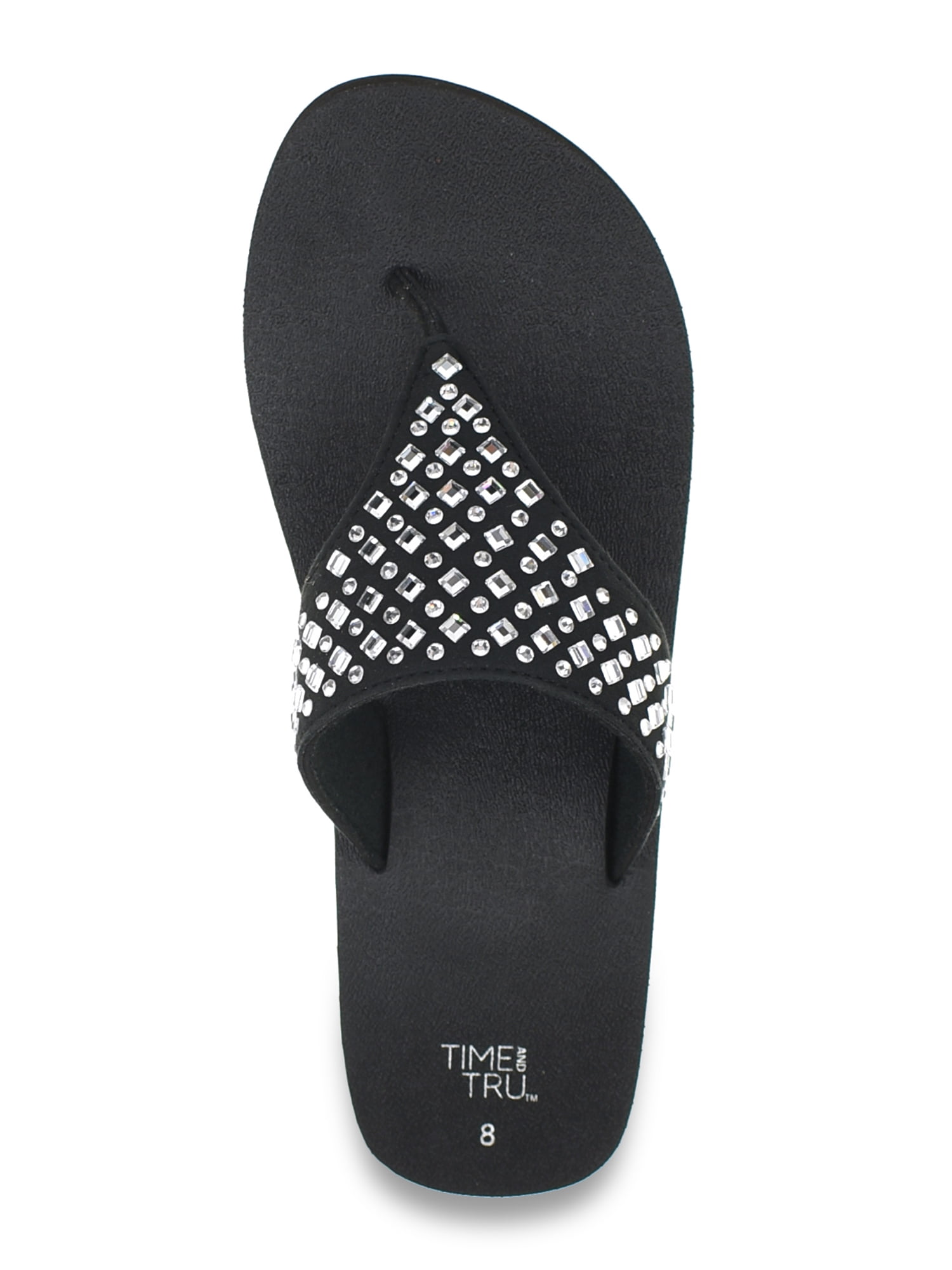 Time and Tru Women's Lifestyle Flip Flop Wedge