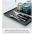 thumbnail image 4 of Yamazaki Home  Dish Drainer Tray, ABS Plastic - L 12.09 x W 16.73 x H  0.59 inches Black, 4 of 5