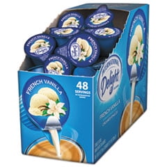 Flavored Liquid Non-Dairy Coffee Creamer, French Vanilla, 0.4375 oz Cup, 48/Box BEST BY 02/20/2025