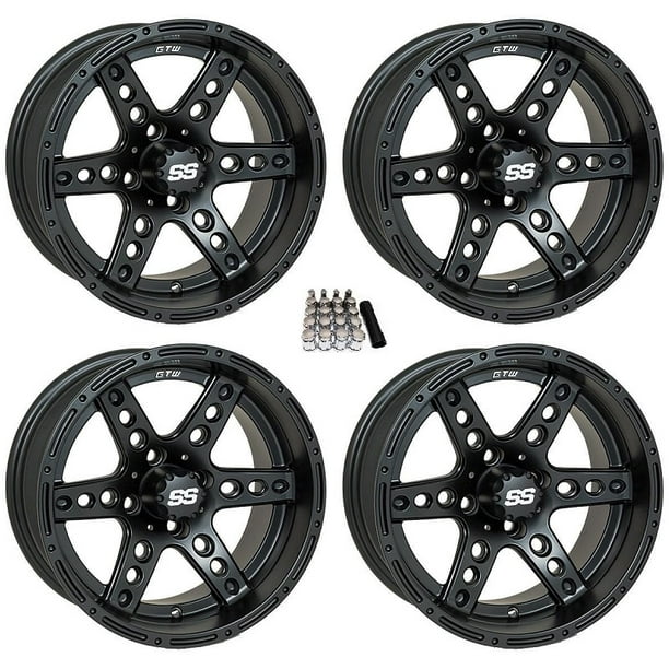 GTW Dominator 14" Golf Cart Wheels/Rims Black EZGO & Club Car