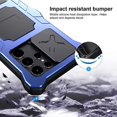 thumbnail image 3 of Compatible with Samsung S22Ultra Metal Case, Military-Grade Drop Protective Case Full-Body Dual Layer Rugged Heavy Duty Phone Cases Kickstand Shockproof Bumper CaseFor Samsung Galaxy22ultra case, 3 of 6