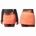 thumbnail image 3 of Jaimenalin Women'S Casual Low-Rise Solid Bodycon Mini Skirt Streetwear Orange M, 3 of 7