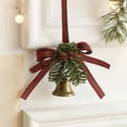 thumbnail image 1 of Adornos navideños, regalos navideños, colgante decorativo de metal con forma de mariposa, nudo y rama de piña, con lazo., 1 of 5