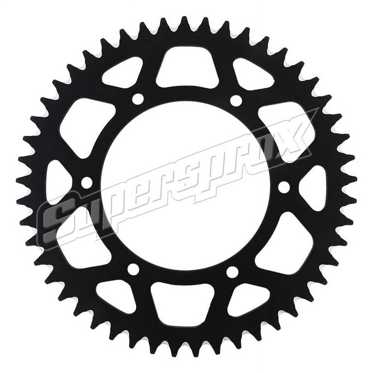 Supersprox Aluminum Rear Sprocket 49T Kawasaki Suzuki Black Supersprox Aluminum Rear Sprocket 49T Kawasaki Suzuki Black