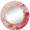 thumbnail image 2 of Designart "Emerging Energies in Pink and Gold I" Abstract Round Wall Mirror - Modern Oval Printed Decorative Oversized Mirror - Multiple Color Options, 2 of 4