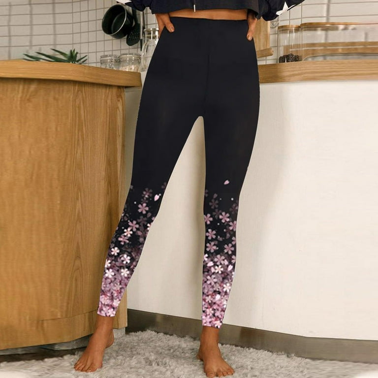 CLZOUD Women's Plus Size Yoga Pants Gold Polyester,Spandex