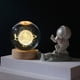 thumbnail image 3 of Lámpara de Noche LED con Forma de Bola de Galaxia Grabada en 3D, Esfera de Cristal Estrellado con Base de Madera, Decoración para el Hogar, Regalo para Mujeres y Niñas., 3 of 6