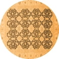 thumbnail image 1 of Ahgly Company Indoor Round Oriental Orange Traditional Area Rugs, 4' Round, 1 of 4