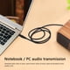 thumbnail image 4 of Audífonos Cable auxiliar de 3,5 mm macho a macho línea de cable de audio para con altavoz (negro) Ehuebsd Para estrenar, 4 of 9