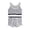 Light Gray, variant on Bra Brief Sets Women's Fitness Underwear Set Featuring Lettered Sports Bra and Mid Waist Briefs Workout Tank Top and Panty Ensemble Blue S