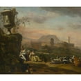 thumbnail image 3 of Jan Baptist Weenix 23x20 Black Modern Framed Museum Art Print Titled - Roman Landscape with Shepherds (1648-50), 3 of 5