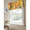 thumbnail image 4 of Fall Forest Valances for Windows Oil Painting Fox Kitchen Valance Curtain Rod Pocket Small Curtains for Cafe Bathroom Laundry Basement 42" x 18", 4 of 8