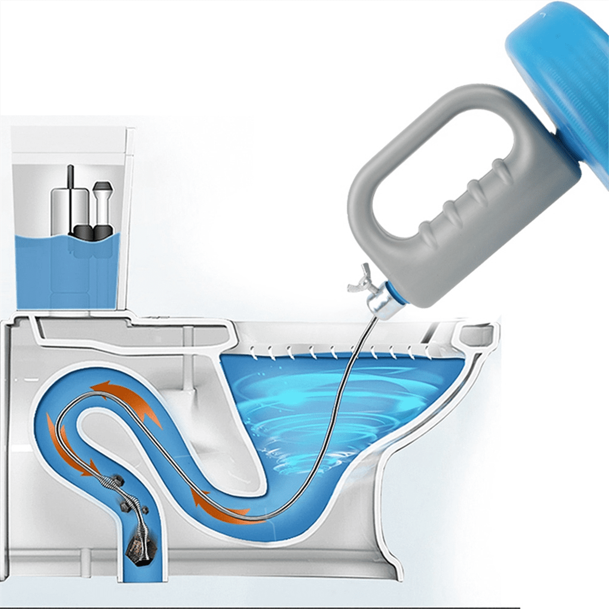 Toilet Sink Drain Unblocker Sewer Pipe Plunger Dredge 10 M Handheld Extendable Bathroom Kitchen Cleaning Tools