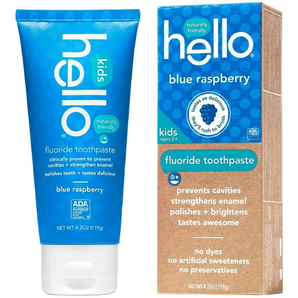 3 Pack Kids Fluoride Toothpaste, Blue Raspberry 4.2 oz