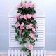 thumbnail image 4 of 2 Pack Artificial Hanging Plants Flower Rose Vine Silk Garland Hanging Ivy Vine Basket Plant For Home Party Wedding Arch Garden Wall Decor, 4 of 5
