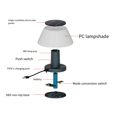 thumbnail image 1 of 2X Outdoor Solar Table Lamp Waterproof Garden Indoor Desk Solar Read Lamp Dimmable Cordless Night Light, 1 of 8